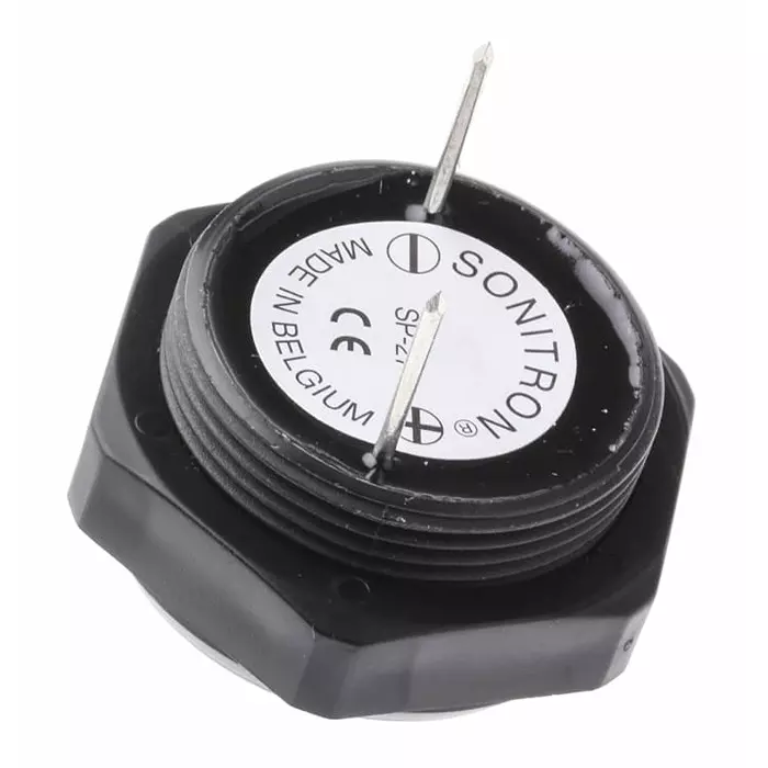 Sonitron 94dB Panel Mount Continuous Internal Buzzer 35.5x8 mm 4 V DC Min 16 V DC Max, SP27