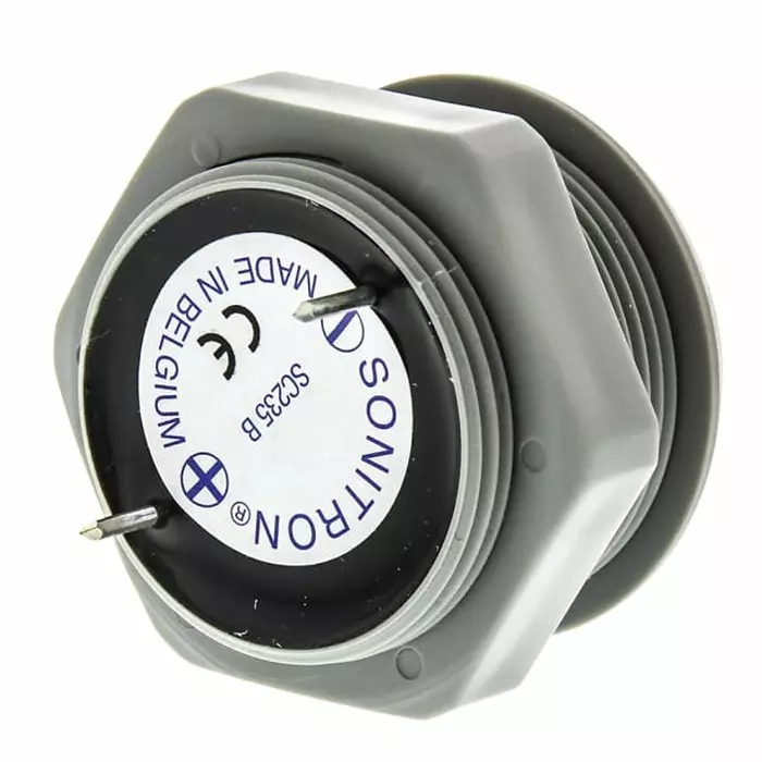 Sonitron 87dB Panel Mount Continuous Internal Buzzer 36.5x26 mm 2 V DC Min 35 V DC Max, SC235B