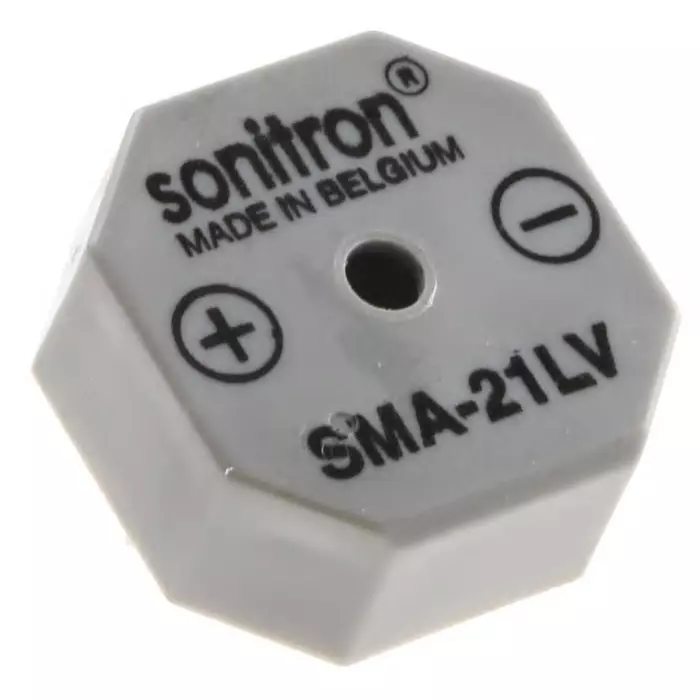 Sonitron 87dB SMD Continuous Internal Buzzer 21x21x9.5 mm 2 V DC Min 6 V DC Max, SMA-21LV-P15