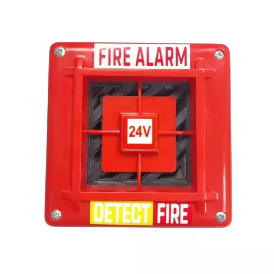 DETECT FIRE Hooter Audible Wall Mounted ABS Body 24 V DC Red