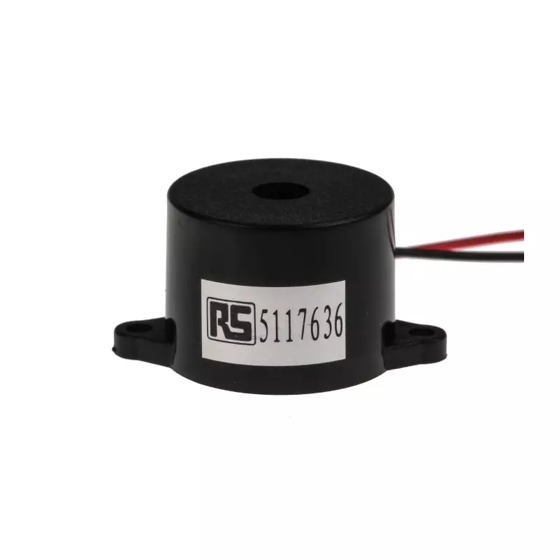 RS PRO Continuous Buzzer, Voltage 3 -16 V DC, Frequency 3200 Hz - 4.2 kHz, Model No 5117636