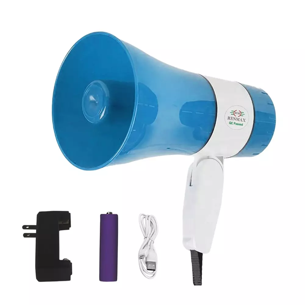 Renmax Megaphone Speaker 2000 mAh Li-ion Battery 30 W C-Type Bluetooth, USB ABS Plastic