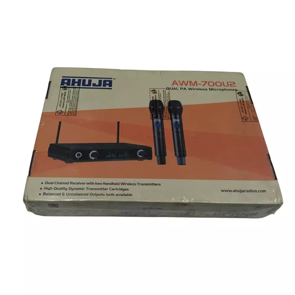 Ahuja PA Professional Wireless Microphone, AWM 700U2