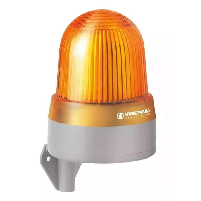 Werma Sounder Beacon 432 Series Yellow 24 V IP65 Wall Mount 114dB at 1 Metre, 432.300.75