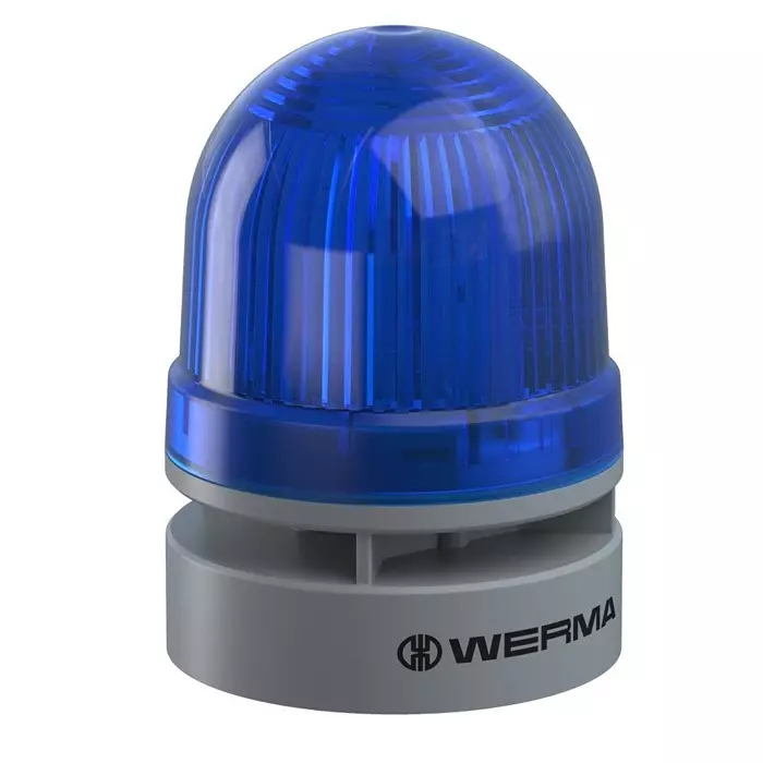 Werma Sounder Beacon 460 Series Blue 24 V IP66 Wall Mount 114dB at 1 Metre, 460.520.75