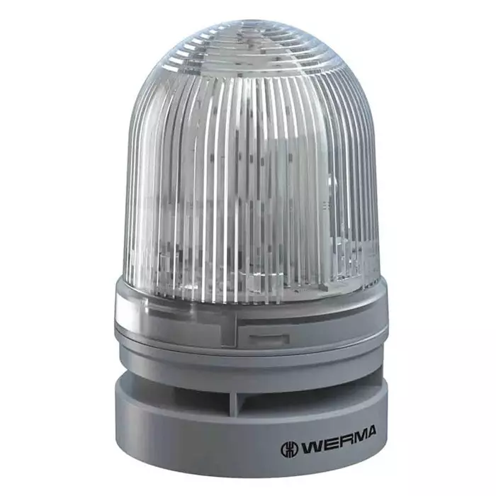 Werma Sounder Beacon EvoSIGNAL Mini Series White 12 V DC Base Mount, 461.410.70