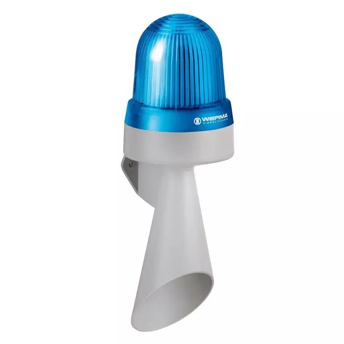 Werma Sounder Beacon 434 Series Blue Horn 115-230 V IP65 Wall Mount 98dB at 1 Metre, 434.500.60
