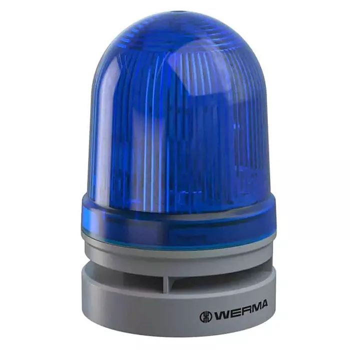 Werma Sounder Beacon EvoSIGNAL Mini Series Red 230 V AC Base Mount, 461.510.60