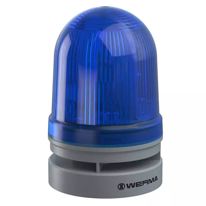 Werma Sounder Beacon 461 Series Blue 115-230 V IP65 Wall Mount 98dB at 1 Metre, 461.520.60