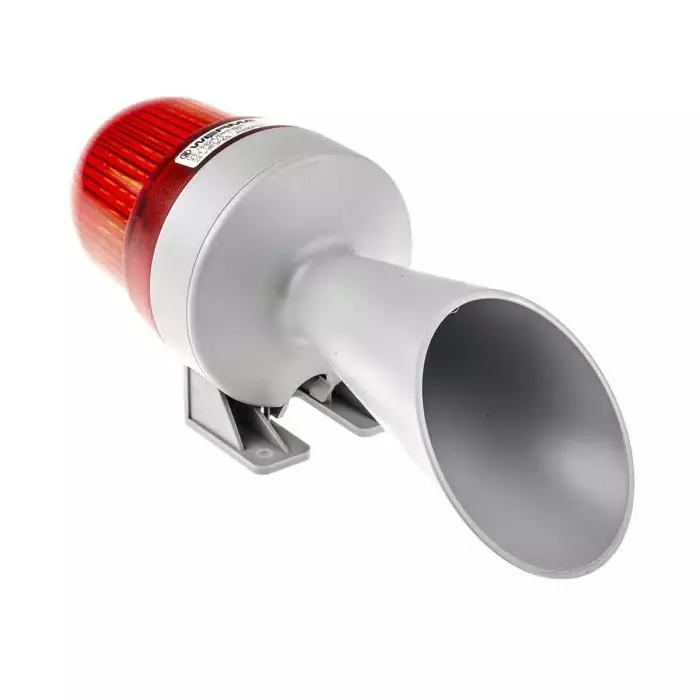 Werma Sounder Beacon 424 Series Red Horn 24 V AC/DC IP65 Wall Mount 98dB at 1 Metre, 424.120.75