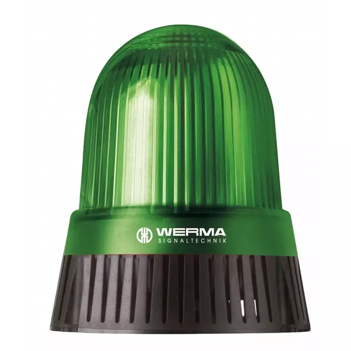Werma Sounder Beacon 430 Series Green 24 V IP65 Base Mount 114dB at 1 Metre, 430.200.75