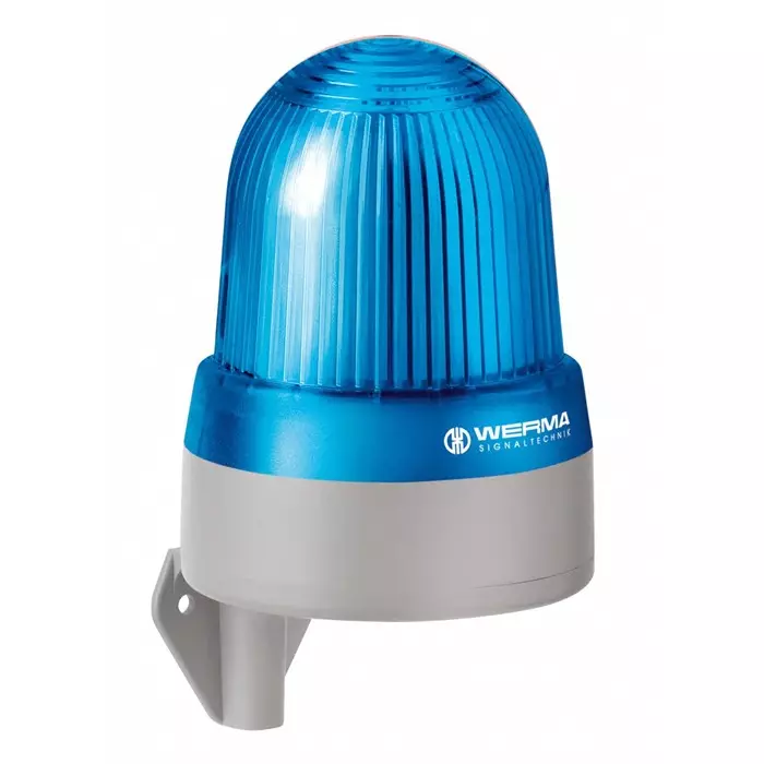 Werma Sounder Beacon 433 Series Blue 24 V IP65 Wall Mount 114dB at 1 Metre, 433.500.75
