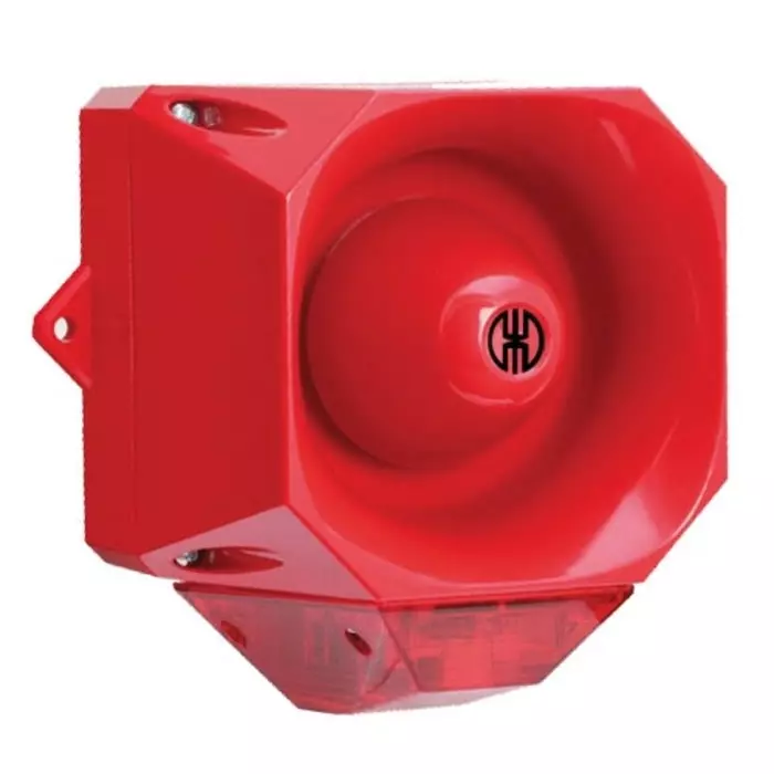 Werma Sounder Beacon 441 Series Red 230 V IP65 Wall Mount 98dB at 1 Metre, 441.010.68