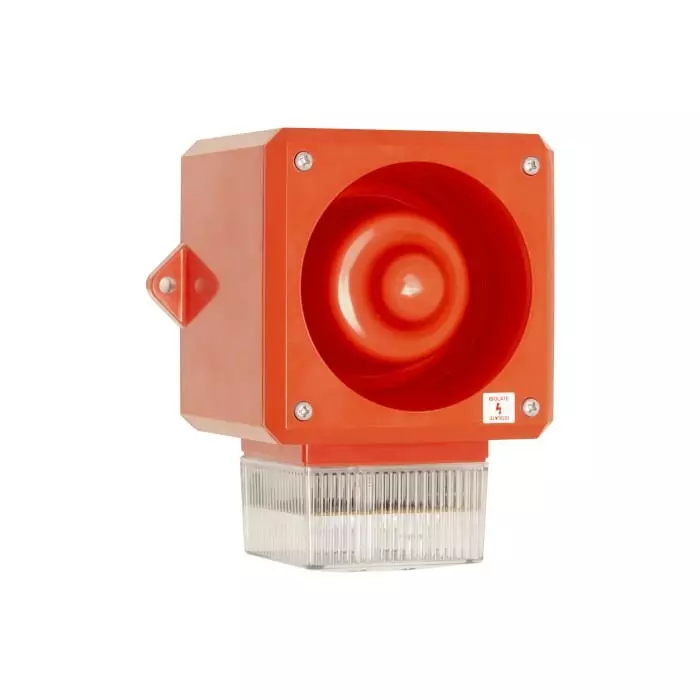 Clifford Snell YL5IS Series Clear Sounder Beacon 12 to 24 V DC IP65 Fixed Mount 105 dB at 1 m, YL5/ISC/T4/C/RF
