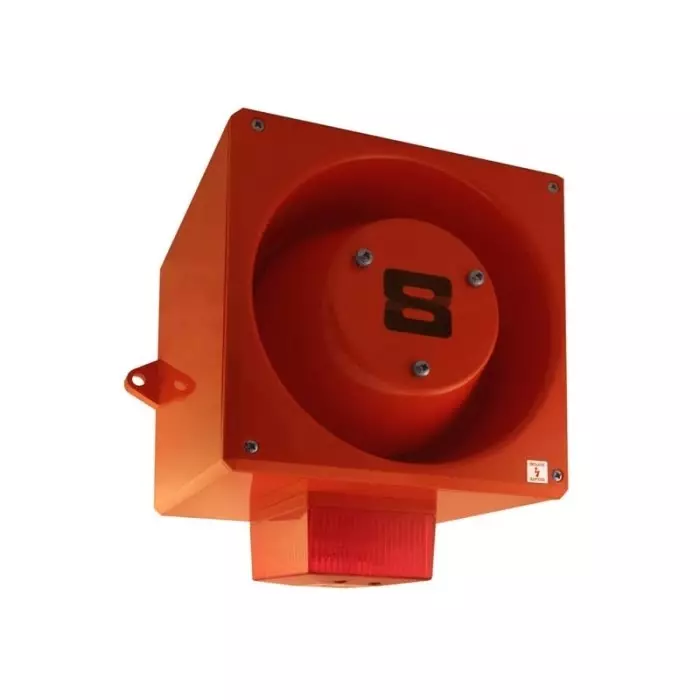 Clifford Snell YL80 Super Series Amber Sounder Beacon 230 V IP66 Side Mount 120 dB at 1 m, YL80/N50/A/RF/SU/WR