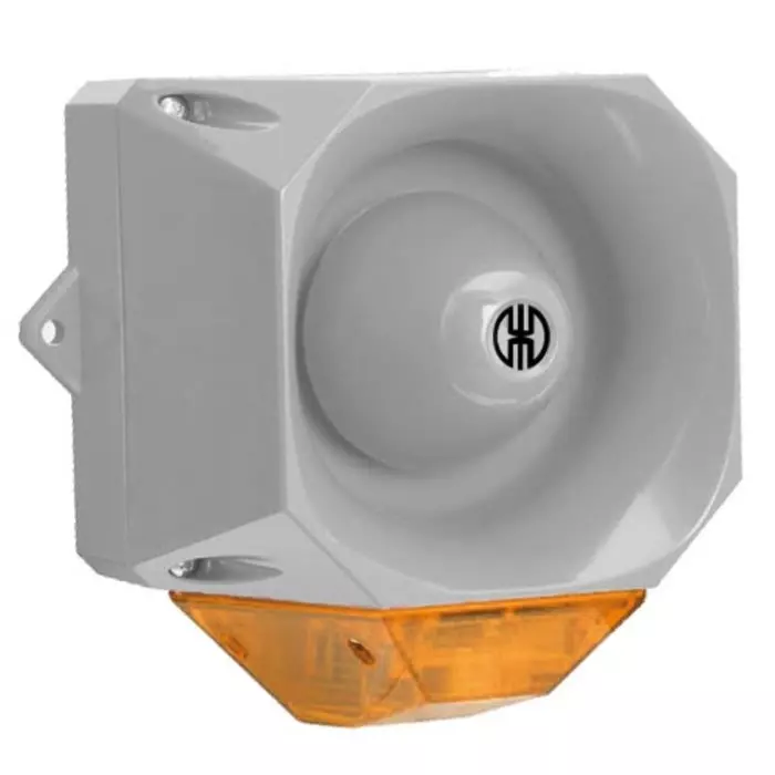 Werma Sounder Beacon 441 Series Yellow 9-60 V IP65 Wall Mount 105dB at 1 Metre, 441.130.55