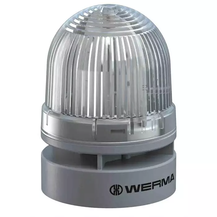 Werma Sounder Beacon EvoSIGNAL Mini Series White 115-230 V AC IP66 Base Mount 95dB at 1 Metre, 460.410.60