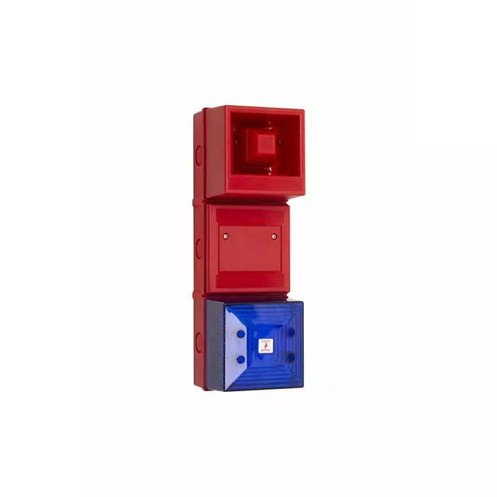 Clifford Snell YL4IS Series Blue Sounder Beacon 18 to 24 V DC IP65 Fixed Mount 100 dB at 1 m, YL4/ISC/T4/B/RN