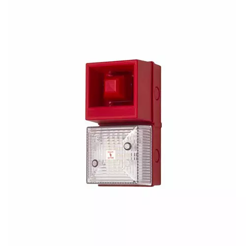 Clifford Snell YL40 Series Clear Sounder Beacon 24 V IP65 Base Mount 108 dB at 1 m, 245185