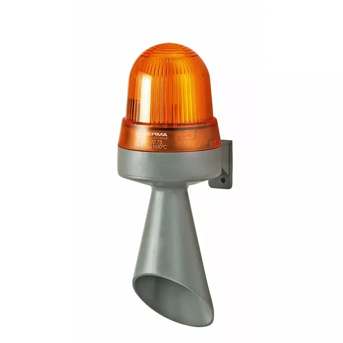 Werma Sounder Beacon 424 Series Yellow Horn 115 V IP65 Wall Mount 98dB at 1 Metre, 424.320.67