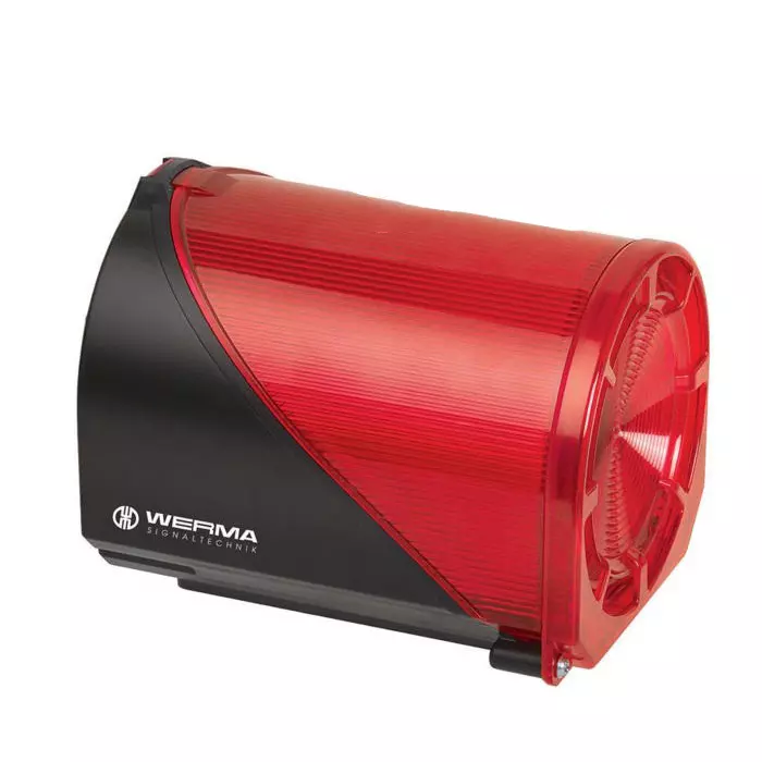 Werma Sounder Beacon 444 Series Red 24 V IP65 Base Mount Wall 114dB at 1 Metre, 444.110.75