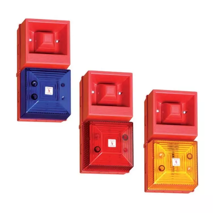 Clifford Snell YL40 Series Amber Sounder Beacon 24 V DC IP65 Fixed Mount 108 dB at 1 m, 204507