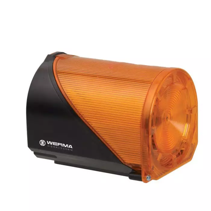 Werma Sounder Beacon 444 Series Orange 24 V IP65 Base Mount Wall 114dB at 1 Metre, 444.310.75