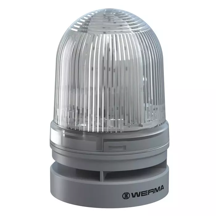 Werma Sounder Beacon 461 Series Clear 12 V IP65 Wall Mount 114dB at 1 Metre, 461.420.70