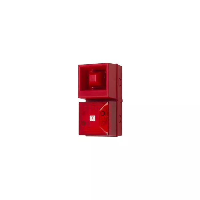 Clifford Snell YL40 Series Red Sounder Beacon 24 V DC IP65 Fixed Mount 108 dB at 1 m, 204540