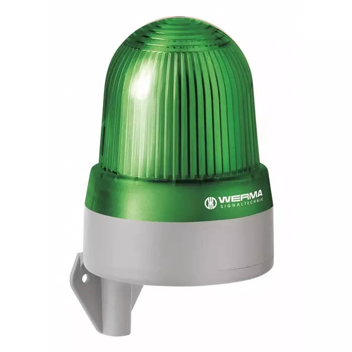 Werma Sounder Beacon 433 Series Green 24 V IP65 Wall Mount 114dB at 1 Metre, 433.200.75
