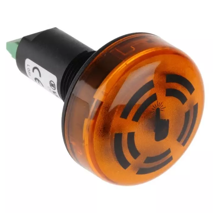 Werma Sounder Beacon 450 Series Yellow Buzzer 24 V DC IP65 Panel Mount 80dB at 1 Metre, 450.300.55