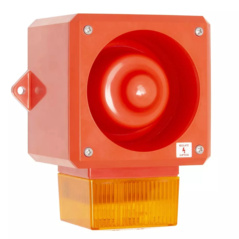 RS PRO Multi-Tone Alarm Sounder Selectable 32 Tones IP66 Red Flame Retardant ABS Plastic, 2864197