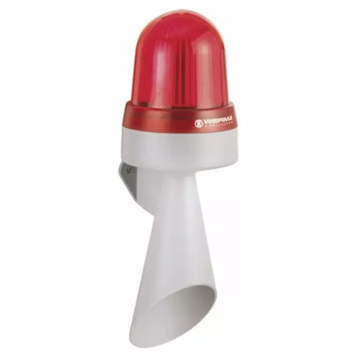 Werma Sounder Beacon 435 Series Red Horn 115-230 V AC Bracket Mount 108dB at 1 Metre, 435.110.60