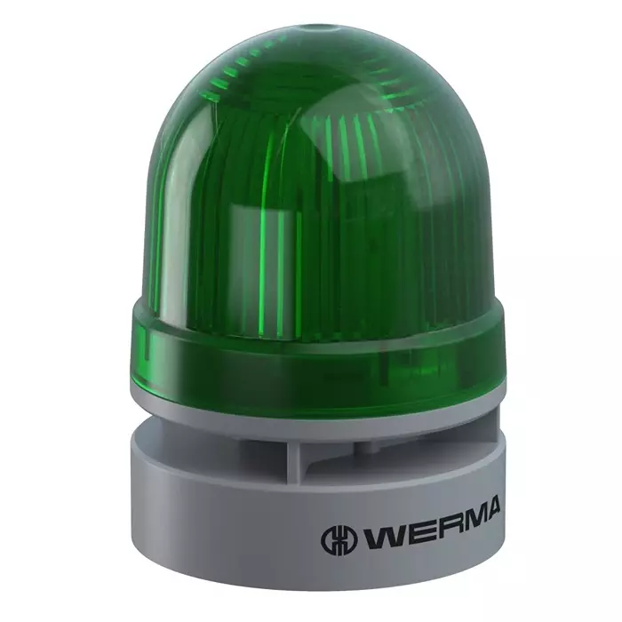 Werma Sounder Beacon 460 Series Green 24 V IP65 Wall Mount 114dB at 1 Metre, 460.220.75