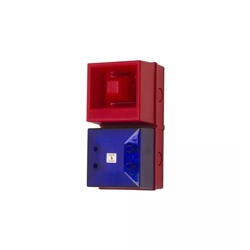 Clifford Snell YL40 Series Blue Sounder Beacon 24 V DC IP65 Fixed Mount 108 dB at 1 m, YL40/D50/B/RN/WR