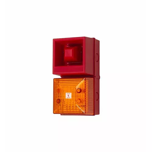 Clifford Snell YL40 Series Amber Sounder Beacon 24 V IP65 Base Mount 108 dB at 1 m, 245180