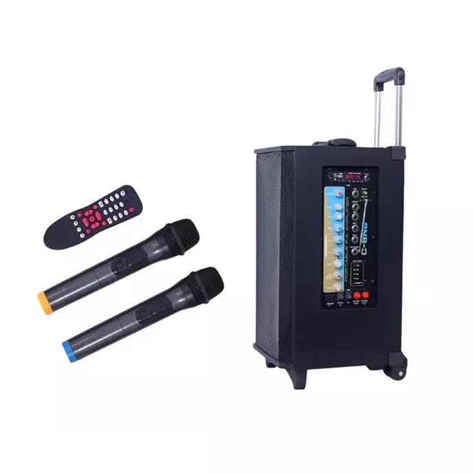 Supertronics  8 inch 50 W + 50 W Trolley Type PA System With Remote Control Multimedia Speaker and Microphone, DOUBLE 8INCH CUBE C-8N8 (Pack of 2)