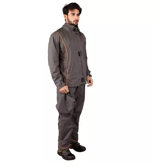 Mallcom STRATUS Polyester 1000 mm Rainwear Pant and Jacket Set Grey Size L
