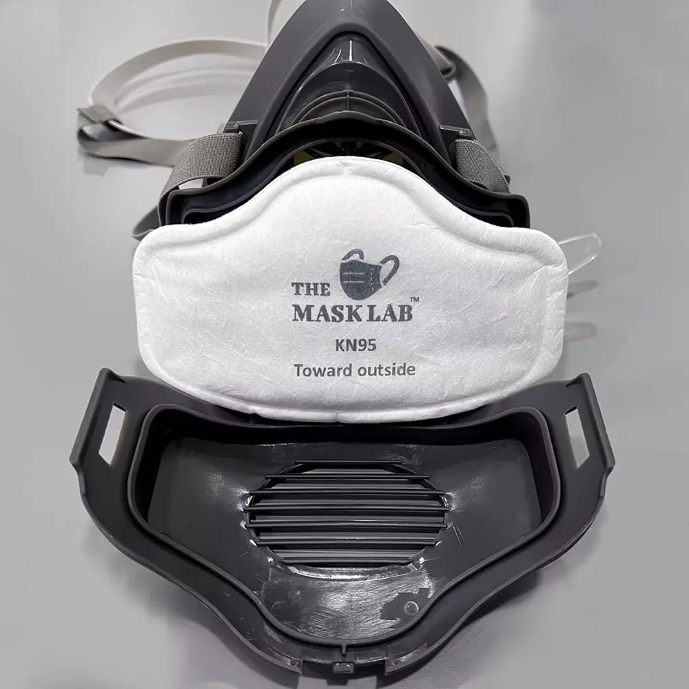The Mask Lab Dust Mask Filter ABS '-10 °C and 35 °C Range White, N1100 KN95 (Pack of 2 Pcs)