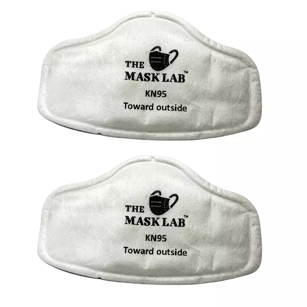 The Mask Lab Dust Mask Filter ABS '-10 °C and 35 °C Range White, N1100 KN95 (Pack of 2 Pcs)