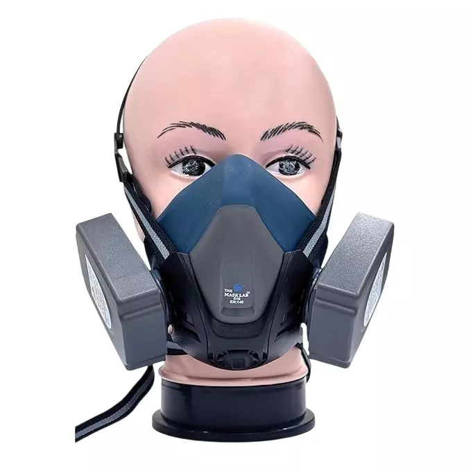 The Mask Lab Filter with Activated Carbon & folding cotton ABS Without Mask Rectangular Shape Black, CD913 -P3 (Pack of 2 Pcs)