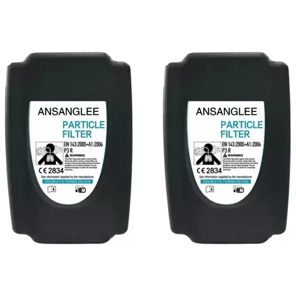 The Mask Lab Filter with Activated Carbon & folding cotton ABS Without Mask Rectangular Shape Black, CD913 -P3 (Pack of 2 Pcs)