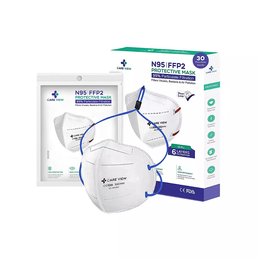 Buy CARE VIEW CV1221H-30 N95 Protective Mask (Pack of 30) from Industrybuying.com