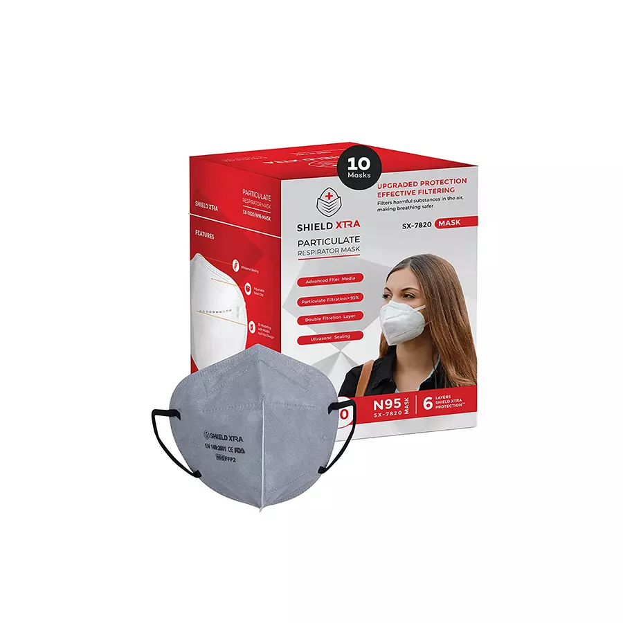 SHIELD XTRA SX-7820-20 N95 Anti-Pollution Face Mask ( Pack of 20)