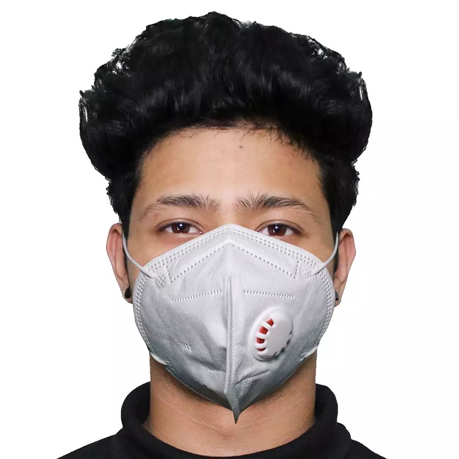 Oriley N95 5 Layer Disposable Face Mask with Nose Pin White OR-SS18 (Pack of 100 Pcs)