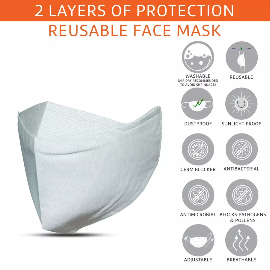 Oriley ORFRM28 Multilayer Reusable Female Face Mask (Pack of 6 Pcs)