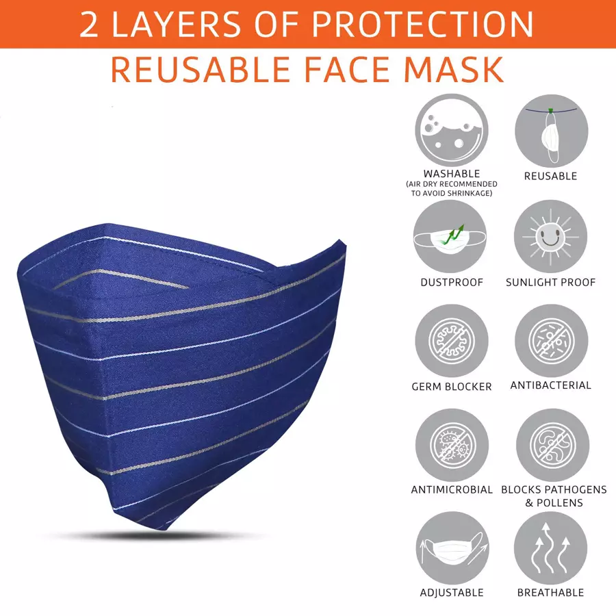 Oriley ORFRM30 Multilayer Reusable Female Face Mask (Pack of 6 Pcs)