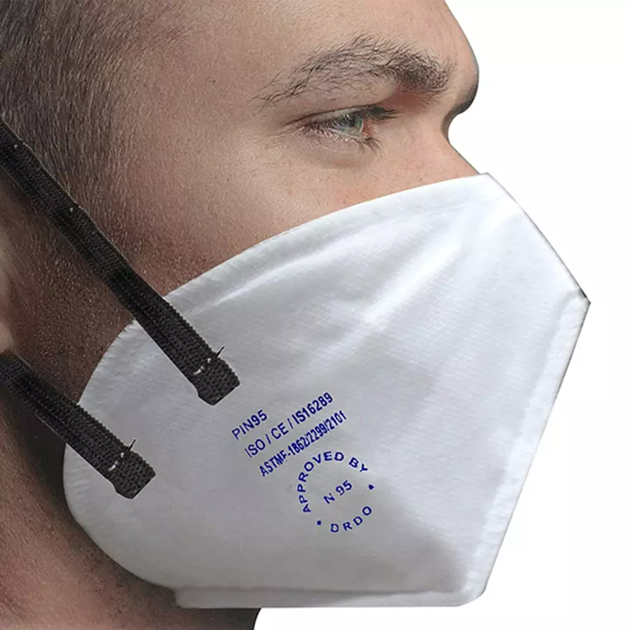 ORILEY GC-002081 Universal Unisex Plastic Goggle with Face Mask White (Pack Of 2)