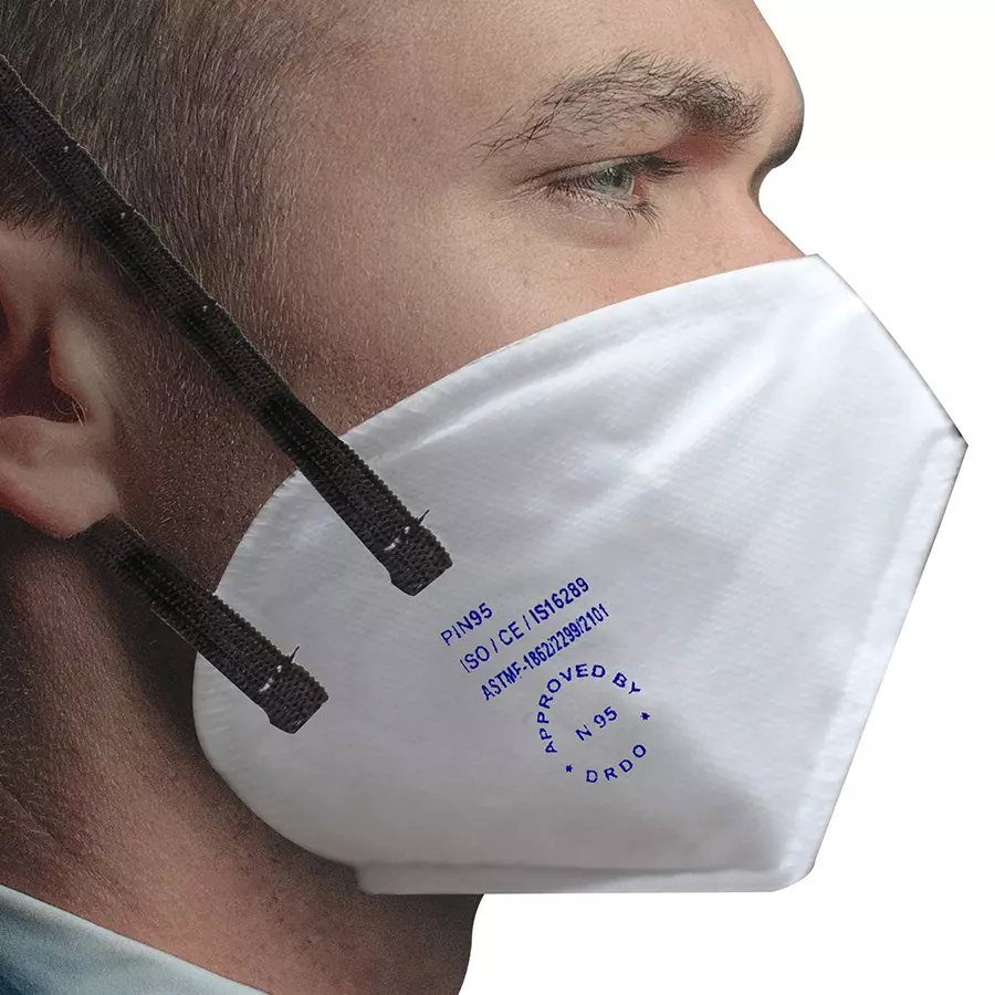 Pivalo PV5112 Face Mask with Breathing Valve White (Pack of 10 Pcs)