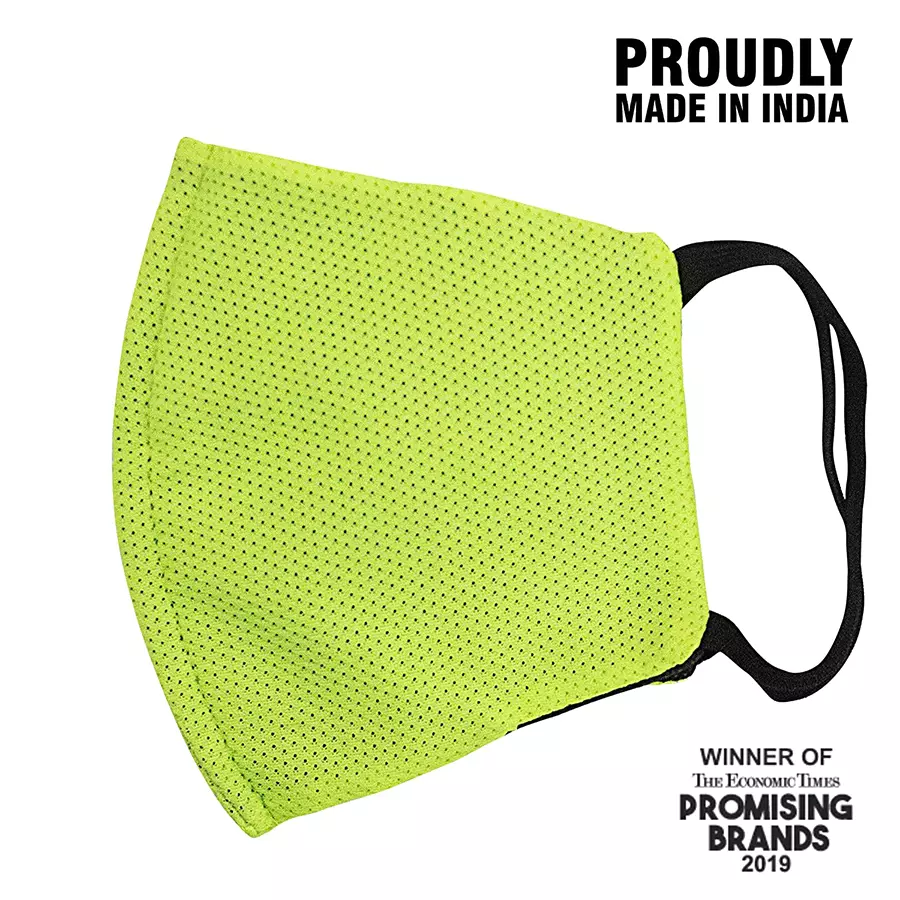 Ubon M-100-3 3 Layer Cotton Reusable Face Mask Green